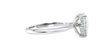 Pear Cut Solitaire Hidden Halo Diamond Engagement Ring