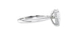 Pear Cut Solitaire Hidden Halo Diamond Engagement Ring