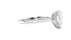 Pear Cut Solitaire Hidden Halo Diamond Engagement Ring