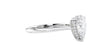 Pear Cut Solitaire Hidden Halo Diamond Engagement Ring