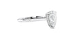 Pear Cut Solitaire Hidden Halo Diamond Engagement Ring