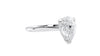 Pear Cut Solitaire Hidden Halo Diamond Engagement Ring