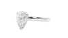 Pear Cut Solitaire Hidden Halo Diamond Engagement Ring