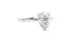 Pear Cut Solitaire Hidden Halo Diamond Engagement Ring