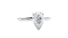 Pear Cut Solitaire Hidden Halo Diamond Engagement Ring