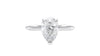Pear Cut Solitaire Hidden Halo Diamond Engagement Ring