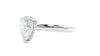 Pear Cut Solitaire Hidden Halo Diamond Engagement Ring