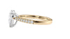 Pear Cut Solitaire Tapered Diamond Band Engagement Ring