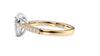 Pear Cut Solitaire Tapered Diamond Band Engagement Ring