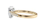 Pear Cut Solitaire Tapered Diamond Band Engagement Ring