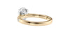Pear Cut Solitaire Tapered Diamond Band Engagement Ring