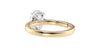 Pear Cut Solitaire Tapered Diamond Band Engagement Ring