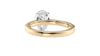 Pear Cut Solitaire Tapered Diamond Band Engagement Ring
