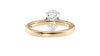 Pear Cut Solitaire Tapered Diamond Band Engagement Ring