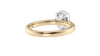 Pear Cut Solitaire Tapered Diamond Band Engagement Ring