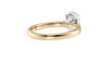 Pear Cut Solitaire Tapered Diamond Band Engagement Ring