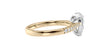 Pear Cut Solitaire Tapered Diamond Band Engagement Ring
