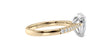 Pear Cut Solitaire Tapered Diamond Band Engagement Ring
