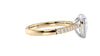 Pear Cut Solitaire Tapered Diamond Band Engagement Ring