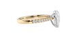 Pear Cut Solitaire Tapered Diamond Band Engagement Ring