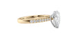Pear Cut Solitaire Tapered Diamond Band Engagement Ring