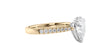 Pear Cut Solitaire Tapered Diamond Band Engagement Ring