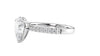 Pear Cut Solitaire Tapered Diamond Band Engagement Ring