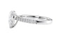 Pear Cut Solitaire Tapered Diamond Band Engagement Ring