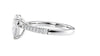 Pear Cut Solitaire Tapered Diamond Band Engagement Ring