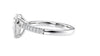 Pear Cut Solitaire Tapered Diamond Band Engagement Ring