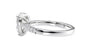 Pear Cut Solitaire Tapered Diamond Band Engagement Ring