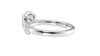 Pear Cut Solitaire Tapered Diamond Band Engagement Ring