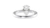 Pear Cut Solitaire Tapered Diamond Band Engagement Ring