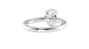 Pear Cut Solitaire Tapered Diamond Band Engagement Ring