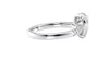 Pear Cut Solitaire Tapered Diamond Band Engagement Ring