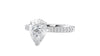 Pear Cut Solitaire Tapered Diamond Band Engagement Ring