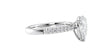 Pear Cut Solitaire Tapered Diamond Band Engagement Ring