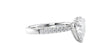 Pear Cut Solitaire Tapered Diamond Band Engagement Ring