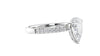 Pear Cut Solitaire Tapered Diamond Band Engagement Ring