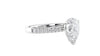 Pear Cut Solitaire Tapered Diamond Band Engagement Ring