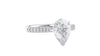 Pear Cut Solitaire Tapered Diamond Band Engagement Ring