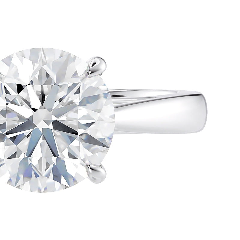 1 carat lab grown diamond solitaire engagement ring.