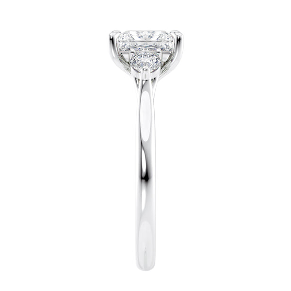 Lab Grown Princess Cut Classic 3 Stone Diamond Engagement Ring For Sale ...