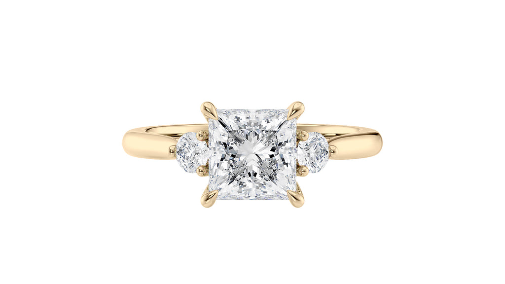 Princess Cut Classic 3 Stone Diamond Engagement Ring