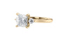 Princess Cut Classic 3 Stone Diamond Engagement Ring