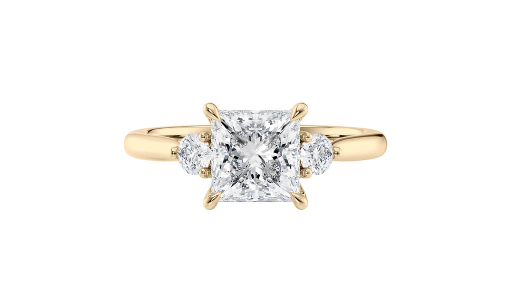 Princess Cut Classic 3 Stone Diamond Engagement Ring