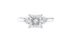 Princess Cut Classic 3 Stone Diamond Engagement Ring