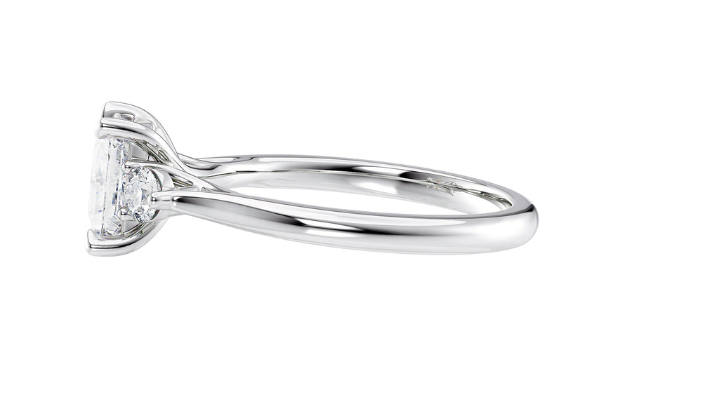Princess Cut Classic 3 Stone Diamond Engagement Ring