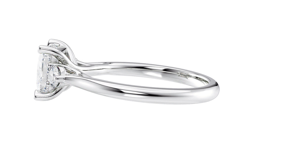 Princess Cut Classic 3 Stone Diamond Engagement Ring