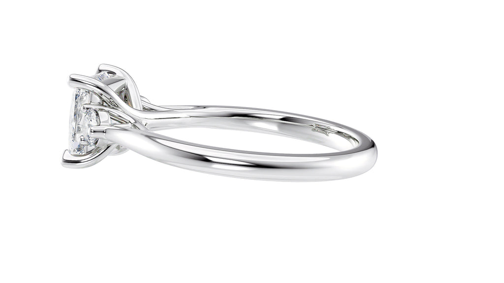 Princess Cut Classic 3 Stone Diamond Engagement Ring